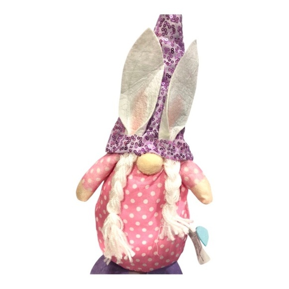 4pack cozy snuggly Easter bunny‎ theme pastel colored gnome plushies new - Picture 5 of 15